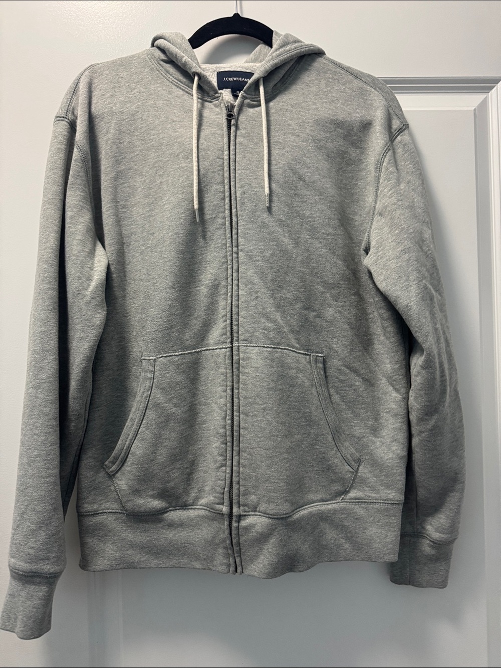 J. Crew Light Heather Gray Full Zip Hoodie